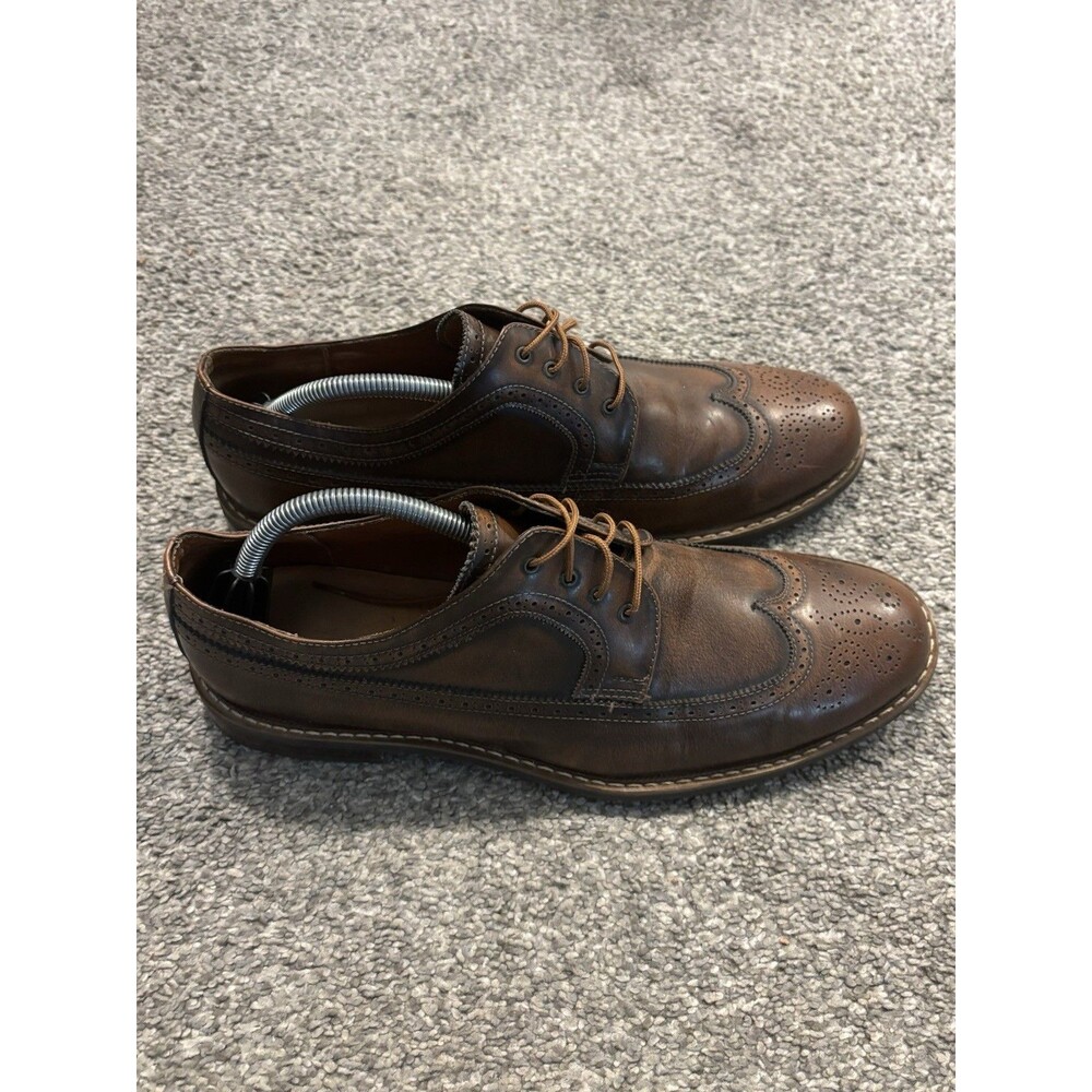 Beckett Simonon Shoes Mens Size 10 Brown Oxford Brogue Wingtip Derby Leather